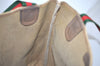 Authentic GUCCI Web Sherry Line Shoulder Tote Bag GG PVC Leather Brown 6413J