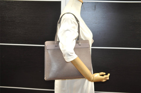 Authentic Louis Vuitton Epi Croisette PM Shoulder Tote Bag M5249B Purple 6415I
