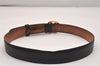 Authentic GUCCI Interlocking G Belt Leather Size 80cm 31.5" 370543 Black 6415J