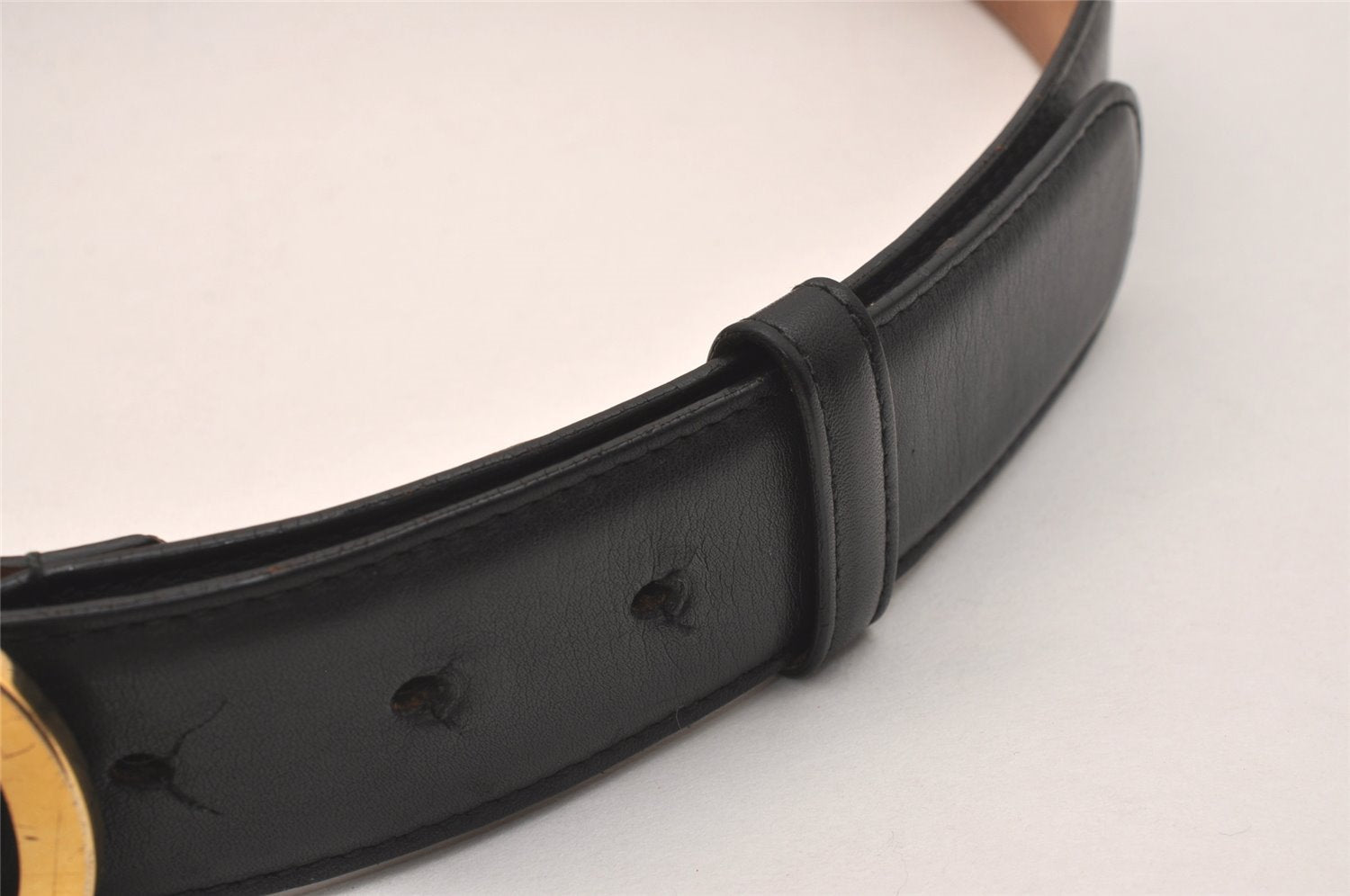 Authentic GUCCI Interlocking G Belt Leather Size 80cm 31.5