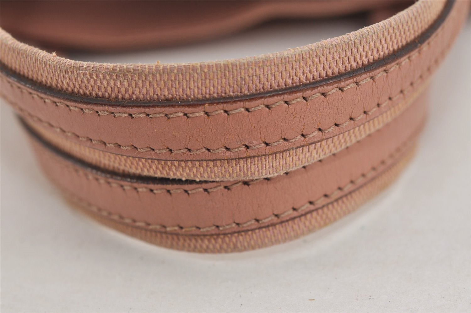 Authentic GUCCI Vintage Hand Tote Bag Purse Canvas Leather 76480 Pink 6416J