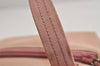 Authentic GUCCI Vintage Hand Tote Bag Purse Canvas Leather 76480 Pink 6416J