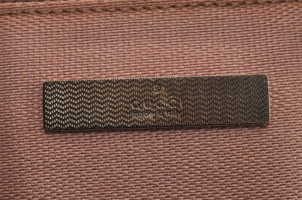 Authentic GUCCI Vintage Hand Tote Bag Purse Canvas Leather 76480 Pink 6416J