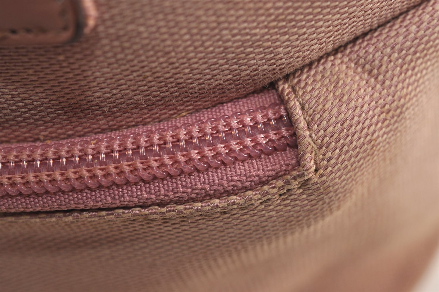 Authentic GUCCI Vintage Hand Tote Bag Purse Canvas Leather 76480 Pink 6416J