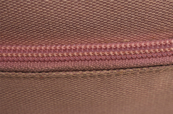 Authentic GUCCI Vintage Hand Tote Bag Purse Canvas Leather 76480 Pink 6416J