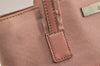 Authentic GUCCI Vintage Hand Tote Bag Purse Canvas Leather 76480 Pink 6416J