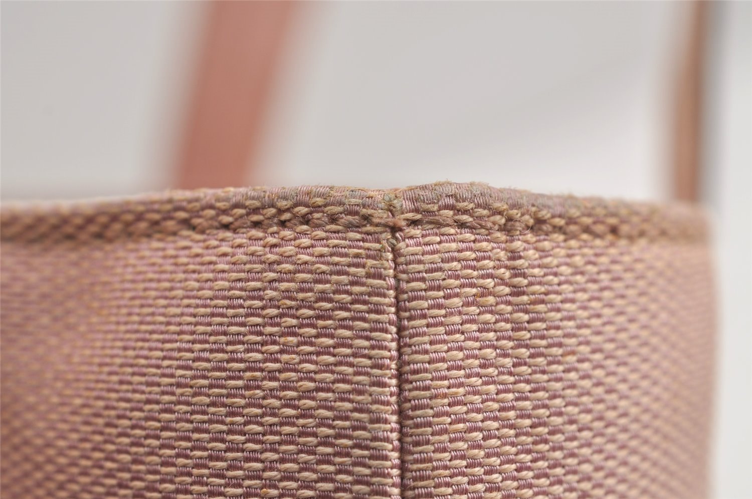 Authentic GUCCI Vintage Hand Tote Bag Purse Canvas Leather 76480 Pink 6416J