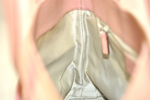 Authentic GUCCI Vintage Hand Tote Bag Purse Canvas Leather 76480 Pink 6416J