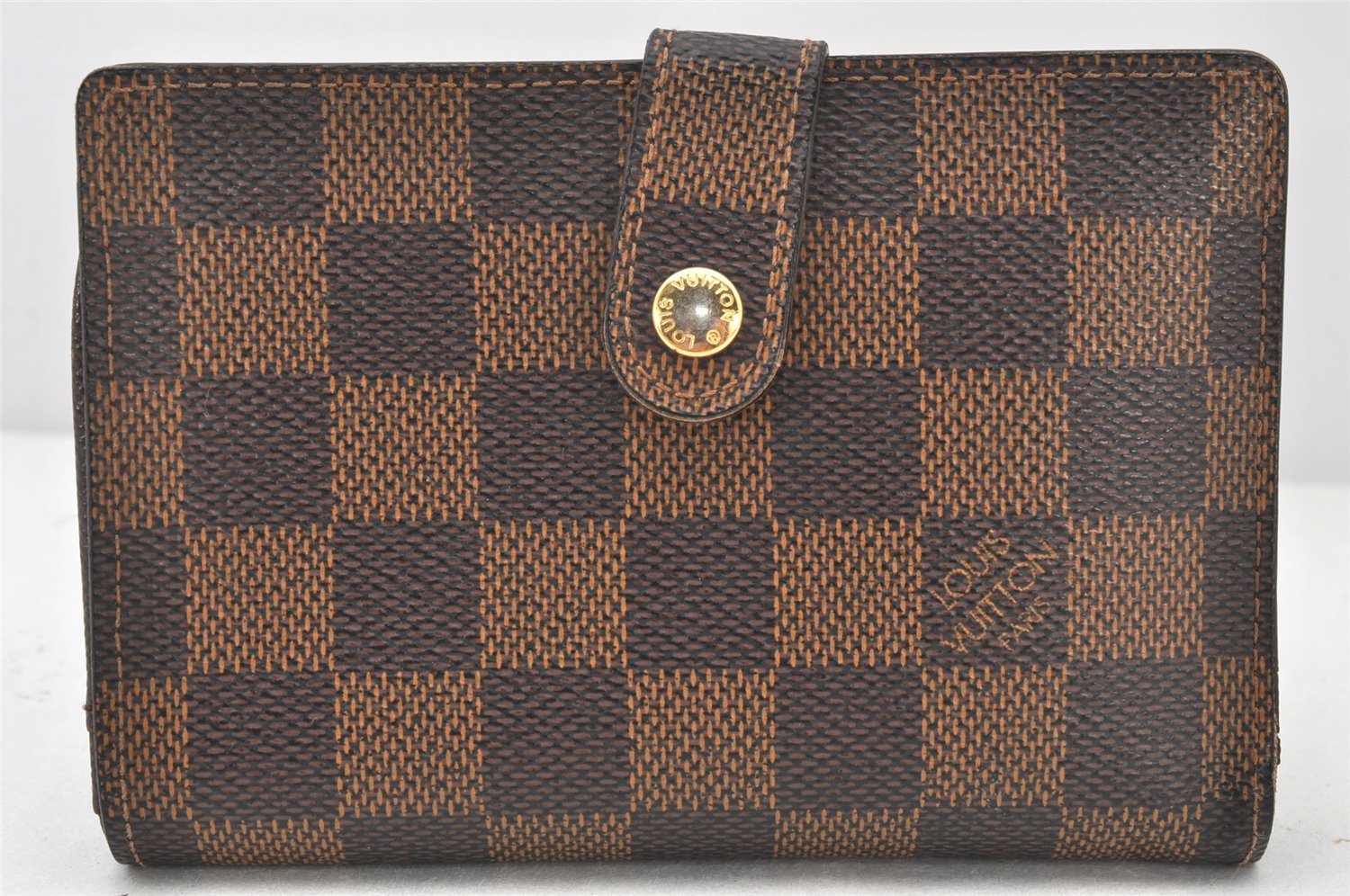 Authentic Louis Vuitton Damier Portefeuille Viennois Wallet N61674 LV 6416K