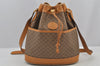 Authentic GUCCI Micro GG PVC Leather Shoulder Drawstring Bag Brown Junk 6417J