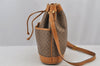 Authentic GUCCI Micro GG PVC Leather Shoulder Drawstring Bag Brown Junk 6417J