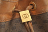 Authentic GUCCI Micro GG PVC Leather Shoulder Drawstring Bag Brown Junk 6417J