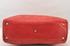 Authentic Christian Dior Lady Dior Lamb Skin Cannage Hand Bag Red CD 6418K