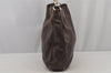 Authentic GUCCI Vintage Bamboo Shoulder Tote Bag Leather Brown 6419J