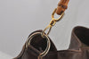 Authentic GUCCI Vintage Bamboo Shoulder Tote Bag Leather Brown 6419J