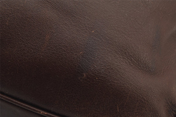 Authentic GUCCI Vintage Bamboo Shoulder Tote Bag Leather Brown 6419J