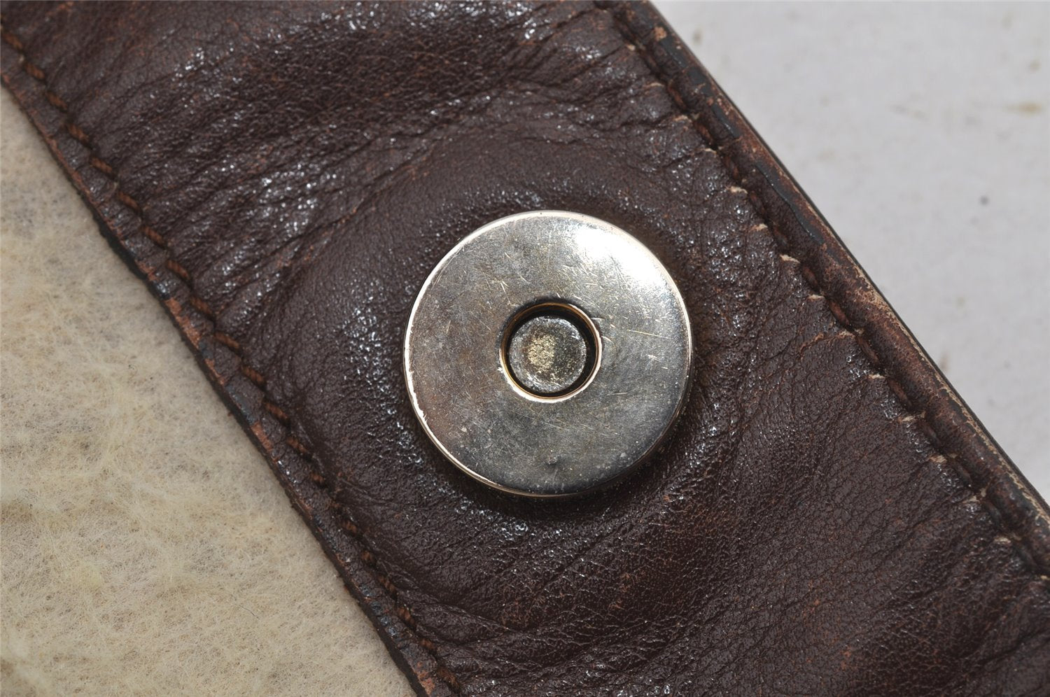 Authentic GUCCI Vintage Bamboo Shoulder Tote Bag Leather Brown 6419J