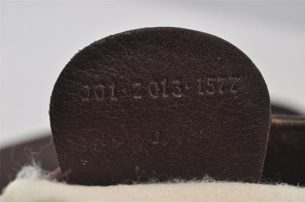 Authentic GUCCI Vintage Bamboo Shoulder Tote Bag Leather Brown 6419J