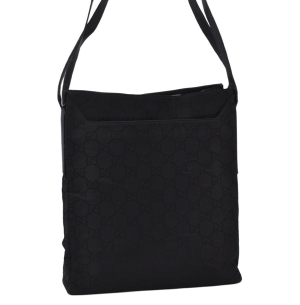 Authentic GUCCI Vintage Shoulder Hand Bag GG Nylon Leather 0021043 Black 6420J