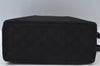 Authentic GUCCI Vintage Shoulder Hand Bag GG Nylon Leather 0021043 Black 6420J