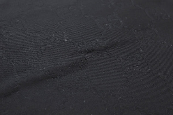 Authentic GUCCI Vintage Shoulder Hand Bag GG Nylon Leather 0021043 Black 6420J