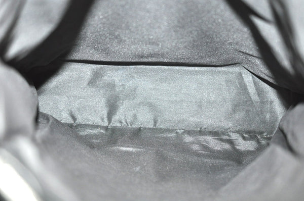 Authentic GUCCI Vintage Shoulder Hand Bag GG Nylon Leather 0021043 Black 6420J