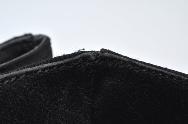 Authentic GUCCI Vintage Shoulder Hand Bag GG Nylon Leather 0021043 Black 6420J