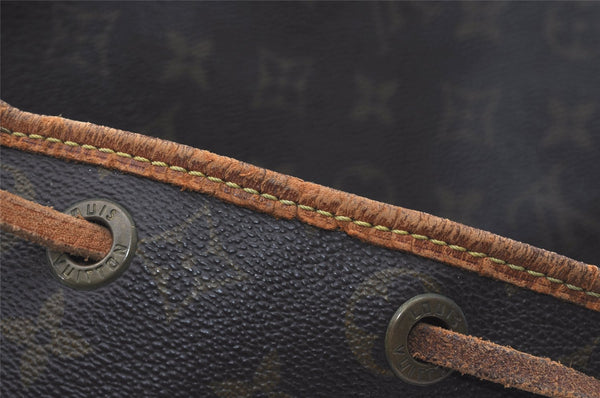 Authentic Louis Vuitton Monogram Noe Shoulder Drawstring Bag M42224 LV 6421I