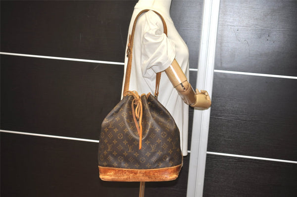 Authentic Louis Vuitton Monogram Noe Shoulder Drawstring Bag M42224 LV 6421I