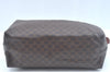 Authentic CELINE Macadam Blason Pattern Clutch Hand Bag PVC Leather Brown 6421J