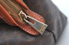 Authentic CELINE Macadam Blason Pattern Clutch Hand Bag PVC Leather Brown 6421J