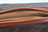 Authentic CELINE Macadam Blason Pattern Clutch Hand Bag PVC Leather Brown 6421J