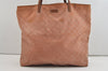 Authentic GUCCI Shoulder Tote Bag GG Nylon Leather 295252 Pink Beige 6422J