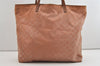 Authentic GUCCI Shoulder Tote Bag GG Nylon Leather 295252 Pink Beige 6422J