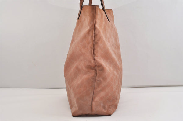 Authentic GUCCI Shoulder Tote Bag GG Nylon Leather 295252 Pink Beige 6422J