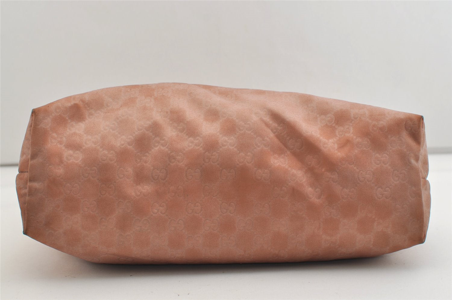 Authentic GUCCI Shoulder Tote Bag GG Nylon Leather 295252 Pink Beige 6422J