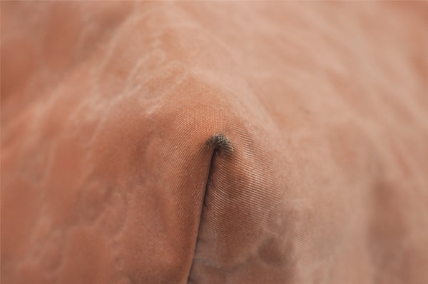 Authentic GUCCI Shoulder Tote Bag GG Nylon Leather 295252 Pink Beige 6422J