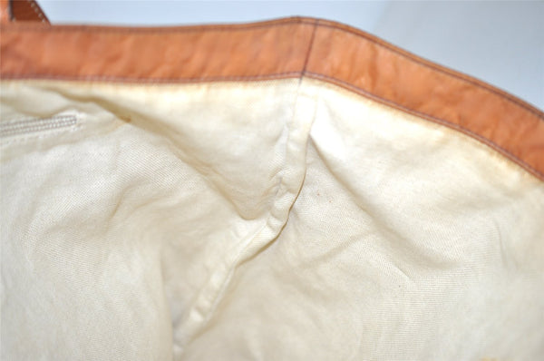 Authentic GUCCI Shoulder Tote Bag GG Nylon Leather 295252 Pink Beige 6422J