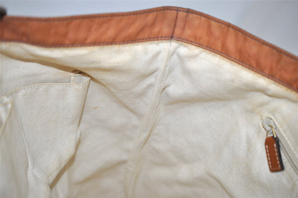 Authentic GUCCI Shoulder Tote Bag GG Nylon Leather 295252 Pink Beige 6422J