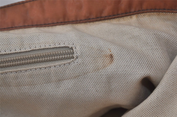 Authentic GUCCI Shoulder Tote Bag GG Nylon Leather 295252 Pink Beige 6422J