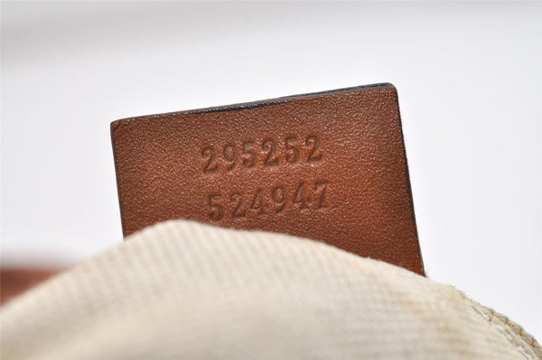 Authentic GUCCI Shoulder Tote Bag GG Nylon Leather 295252 Pink Beige 6422J