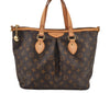 Authentic Louis Vuitton Monogram Palermo PM Shoulder Tote Bag M40145 LV 6424J