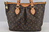 Authentic Louis Vuitton Monogram Palermo PM Shoulder Tote Bag M40145 LV 6424J