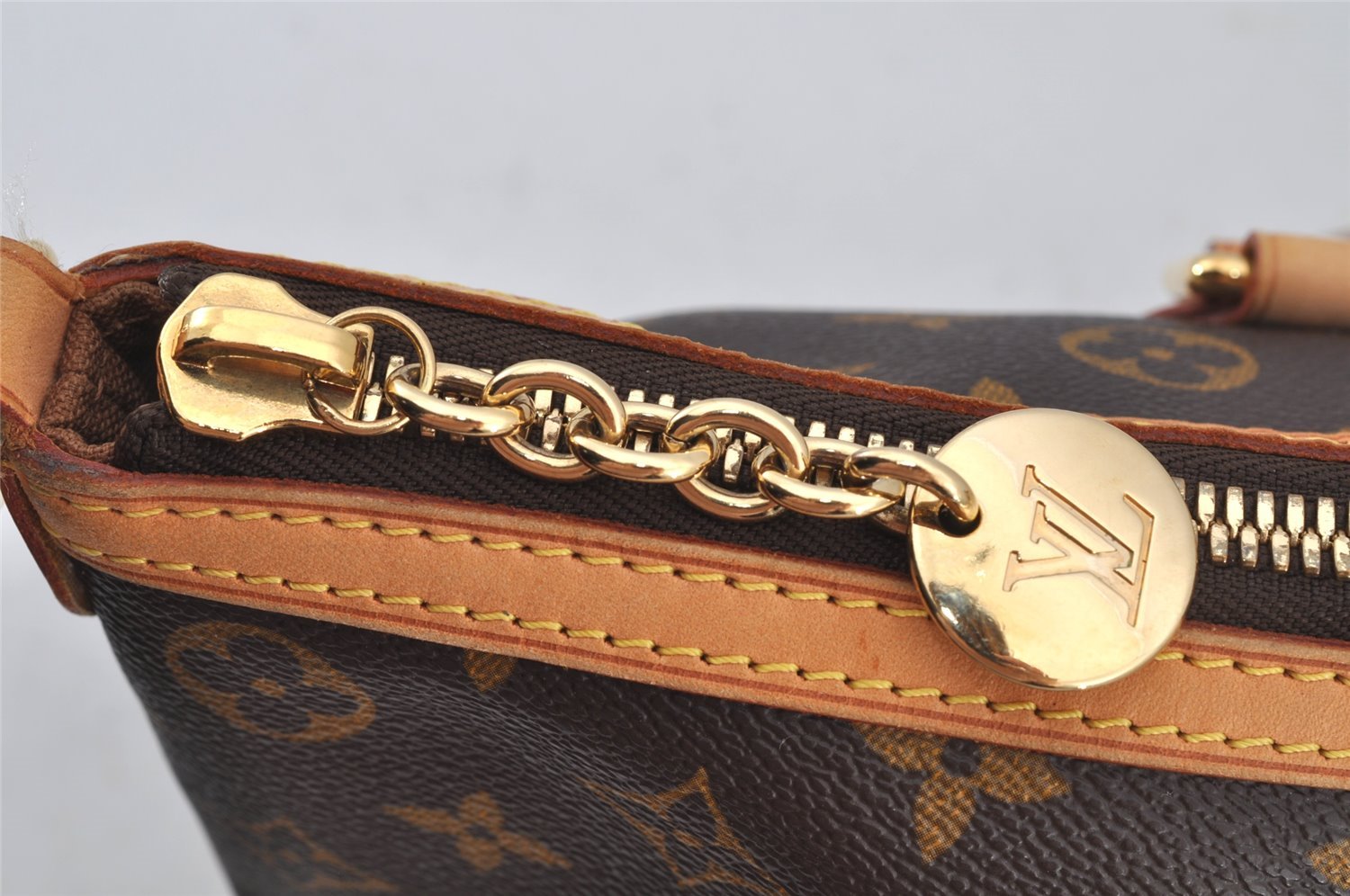 Authentic Louis Vuitton Monogram Palermo PM Shoulder Tote Bag M40145 LV 6424J