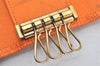 Authentic Louis Vuitton Epi Multicles 4 Key Case Orange M6382H LV 6425K