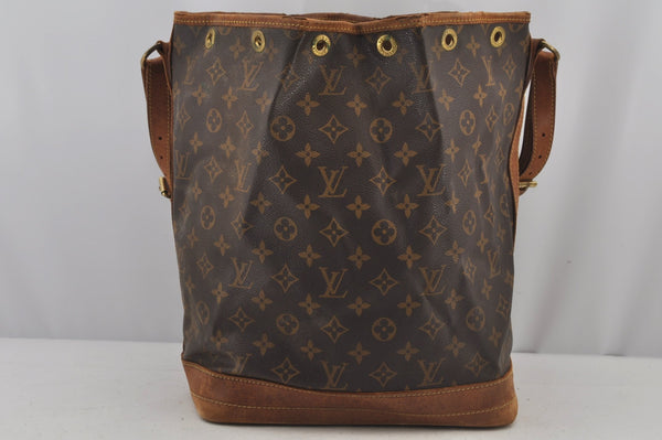 Authentic Louis Vuitton Monogram Noe Shoulder Drawstring Bag M42224 LV 6427J