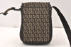 Authentic FENDI Zucchino Shoulder Cross Body Bag Canvas Leather Brown 6427K