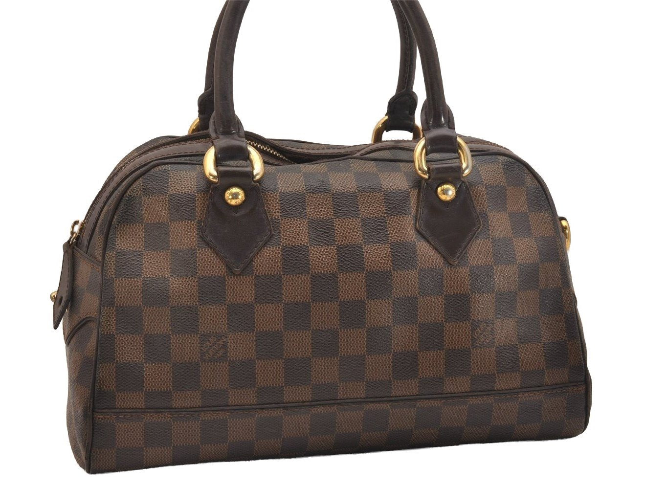 Authentic Louis Vuitton Damier Duomo Hand Boston Bag Purse N60008 LV 6428J