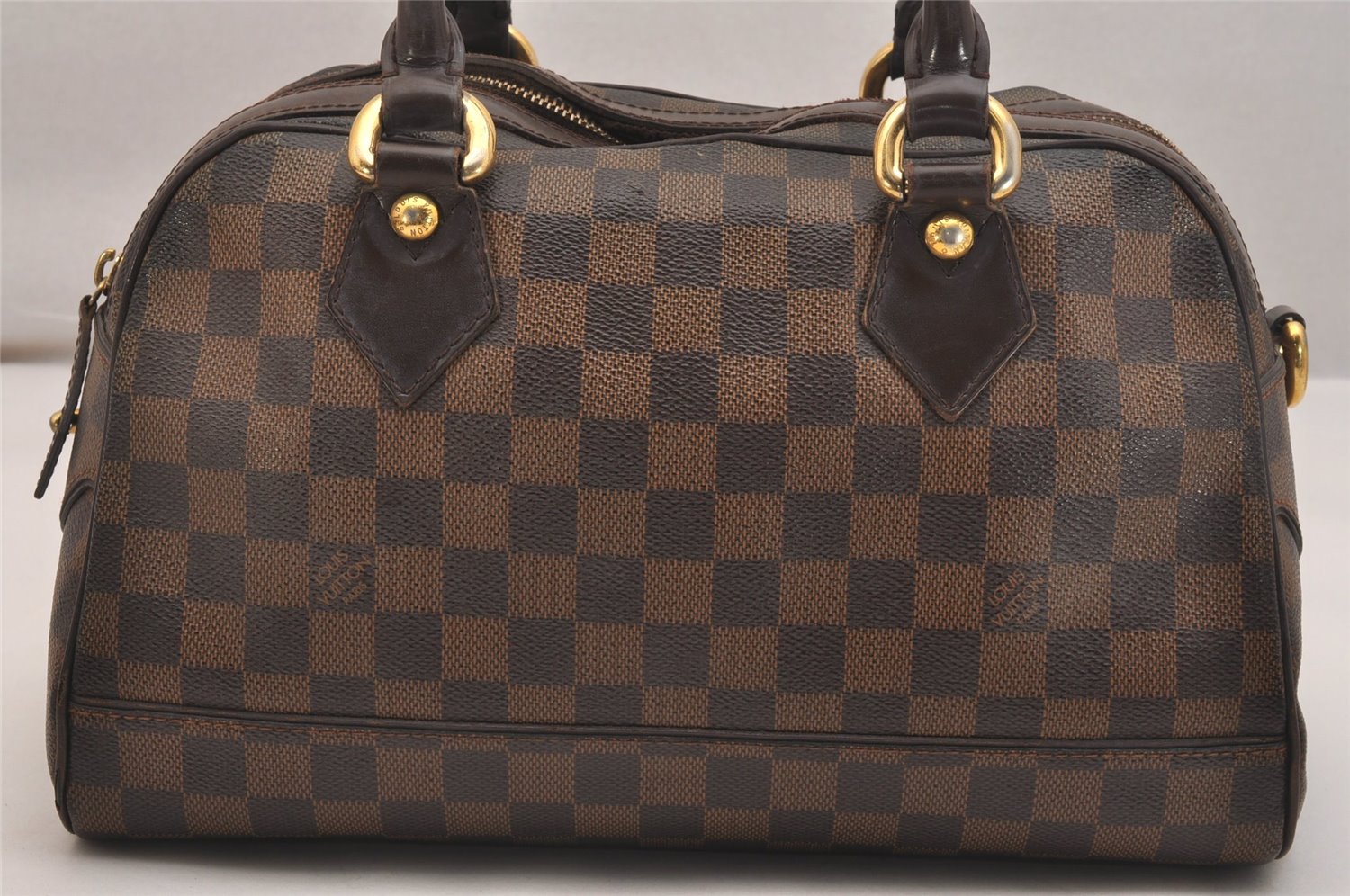 Authentic Louis Vuitton Damier Duomo Hand Boston Bag Purse N60008 LV 6428J