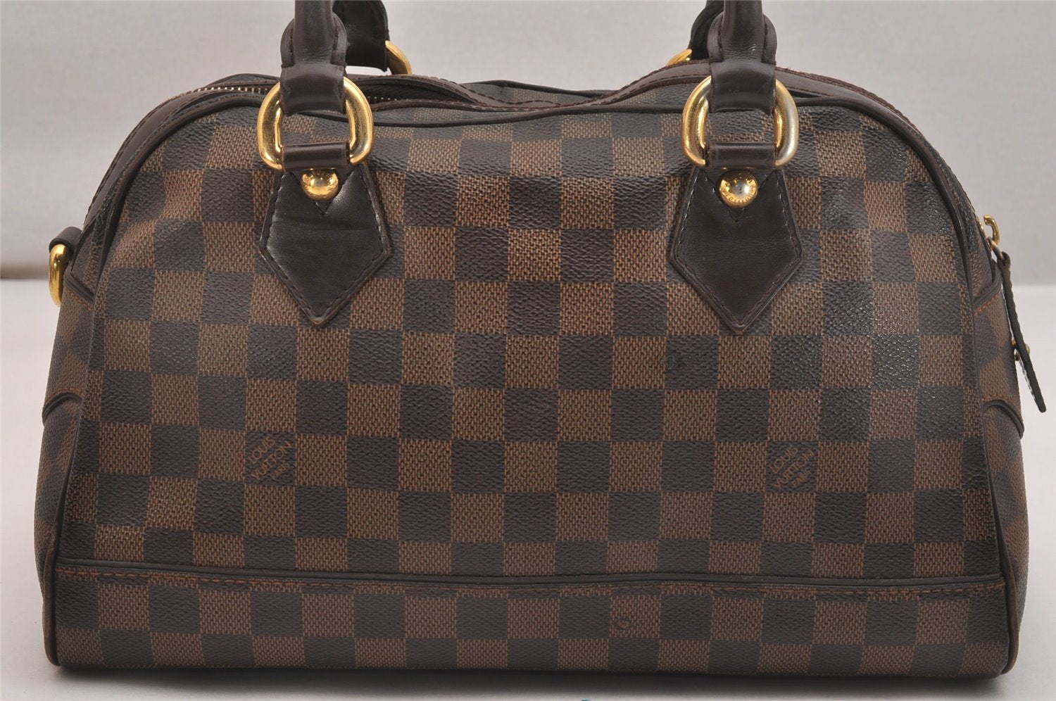 Authentic Louis Vuitton Damier Duomo Hand Boston Bag Purse N60008 LV 6428J